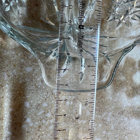 Vintage Clear Cut Glass Star of David Serving Dishes - Picture 4 of 8